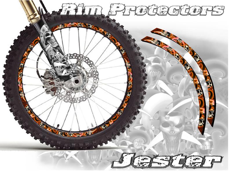 14 & 16 inch dirtbike rim protectors 14" wheel decals dirt bike tape graphics oj