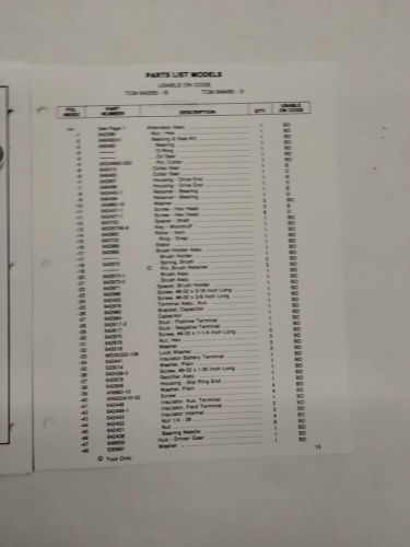Aircraft Alternator Model TCM 642056 & TCM 646491 24 Volt, 100 Ampere Service, US $12.95, image 11