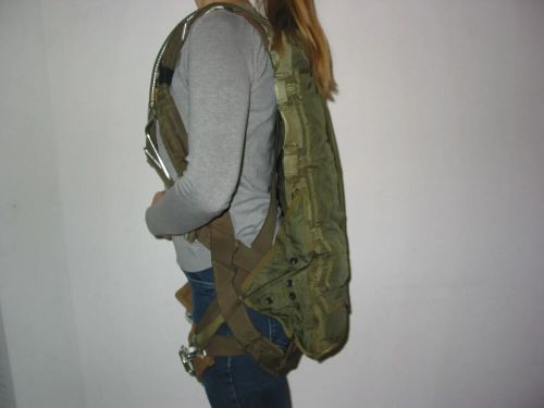 GREEN IRVIN C-771 BACK TYPE EMERGENCY RESERVE RESCUE PILOT PARACHUTE, US $295.00, image 2