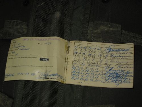 GREEN IRVIN C-771 BACK TYPE EMERGENCY RESERVE RESCUE PILOT PARACHUTE, US $295.00, image 6