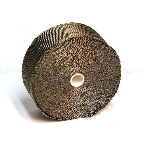 10M Titanium Gold Heat Wrap Tape Exhaust Insulating Downpipe Manifold 10 Ties, US $, image 10