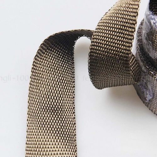 10M Titanium Gold Heat Wrap Tape Exhaust Insulating Downpipe Manifold 10 Ties, US $, image 11