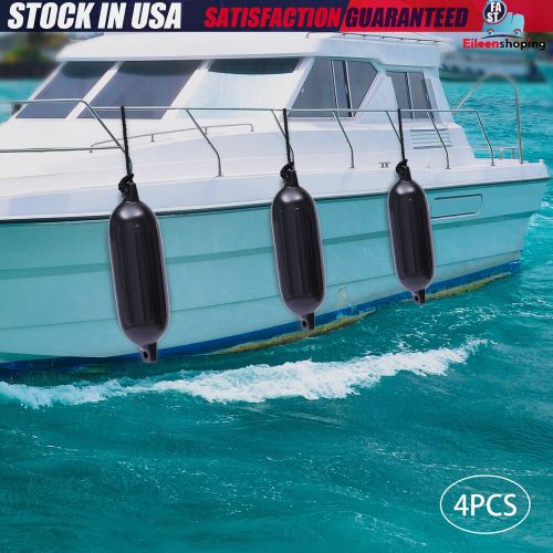 4 Pcs Boat Fenders PVC Yachts Canoes Dock Bumper Shield Protection 6.5" x 24", US $54.46, image 21