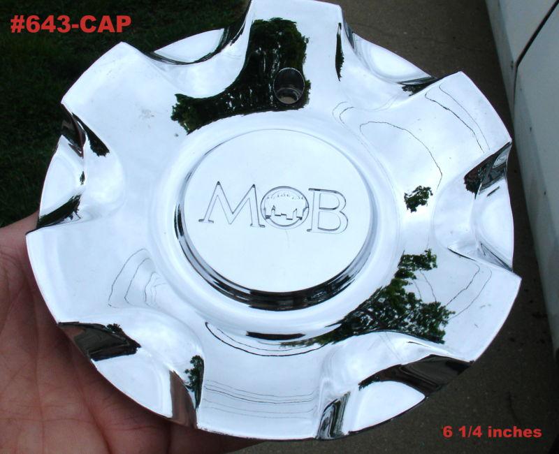 Mob wheels chrome wheel center cap part # 643-cap