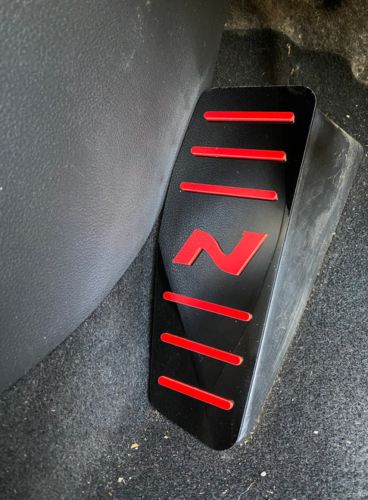 Hyundai i30N Dead Pedal Foot Rest Plate - Gloss Black / Red Acrylic RHD, US $, image 6