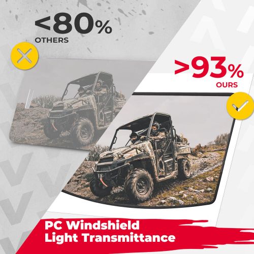 Utv front+rear sliding windshield for polaris ranger 1000 xp 1000/crew 2013-2025