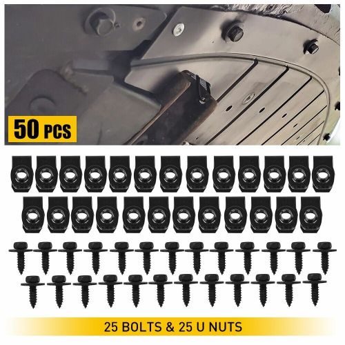 Car Body Screw Fender Bumper U-Nut Clips Retainer Gasket Fastener Metal 50X US, US $16.99, image 9