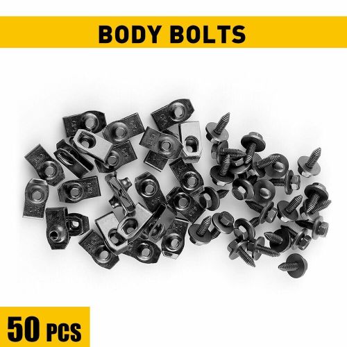 Car Body Screw Fender Bumper U-Nut Clips Retainer Gasket Fastener Metal 50X US, US $16.99, image 10