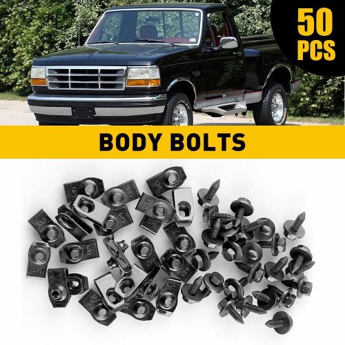 Car Body Screw Fender Bumper U-Nut Clips Retainer Gasket Fastener Metal 50X US, US $16.99, image 12