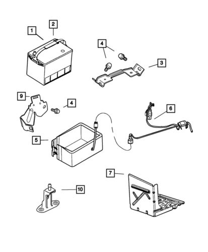Genuine mopar battery hold down bracket 4580743ab