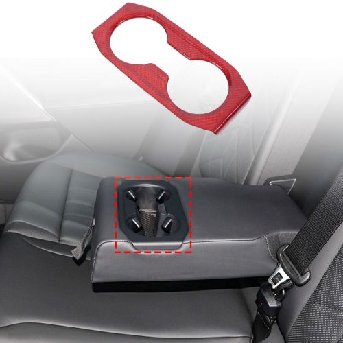 Red Real Carbon Fiber Rear Cup Holder Panel Trim Cover For BMW 5 Series 2024-25-, US $, image 4