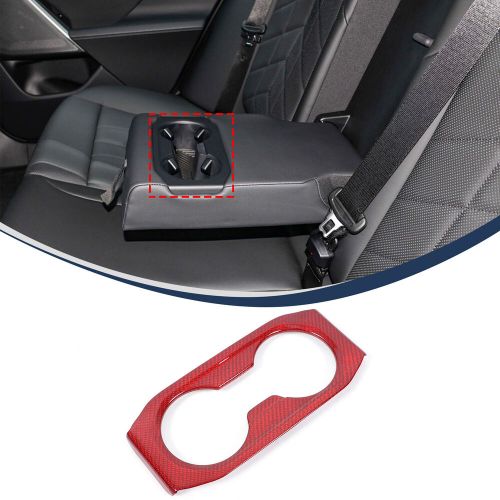 Red Real Carbon Fiber Rear Cup Holder Panel Trim Cover For BMW 5 Series 2024-25-, US $, image 5