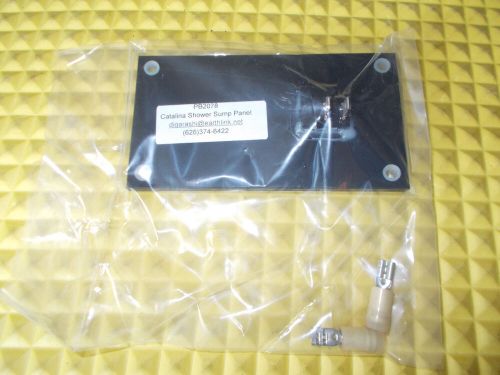 Shower sump pump panel for catalina sailboat marine 4.25" x 2.5" whit/blk pb2078