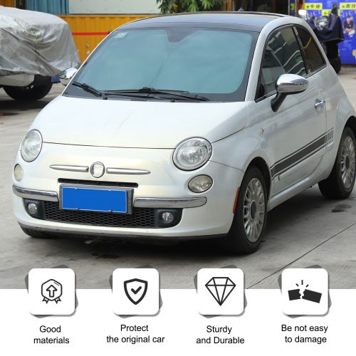Black Front Windshield Sunshade UV Block Visor Cover For Fiat 500 2010-2024-, US $, image 3