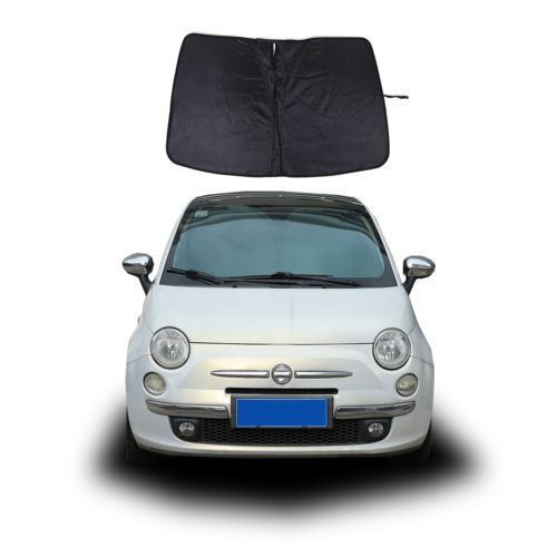 Black Front Windshield Sunshade UV Block Visor Cover For Fiat 500 2010-2024-, US $, image 12