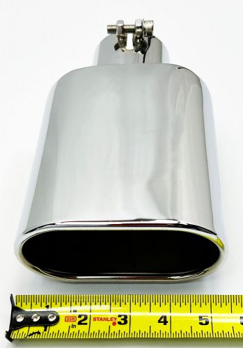 Exhaust tip 2.25&#034; inlet 5.50 x 3.00&#034; outlet 9.00&#034; long wchr55009-225-boss-ss rol