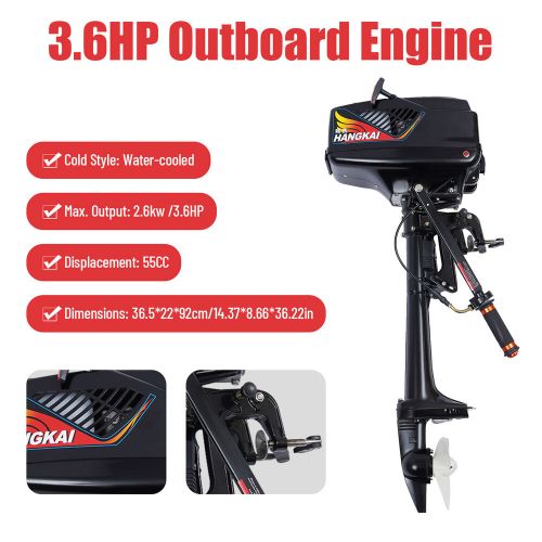 HANGKAI 2 Stroke 3.6HP Outboard Motor Fishing Boat Engine CDI Water Cooling 55cc, US $230.30, image 11