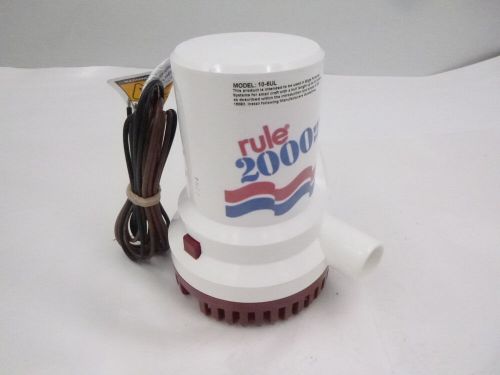 Rule 10-6UL Heavy Duty Bilge Pump 2000GPH 12VDC 1-1/8" Discharge, US $154.99, image 2