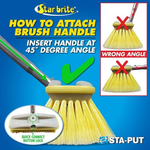 8 in Star Brite Deluxe Soft Bristle Block Brush Head with Bumper, Yellow, US $27.04, image 3