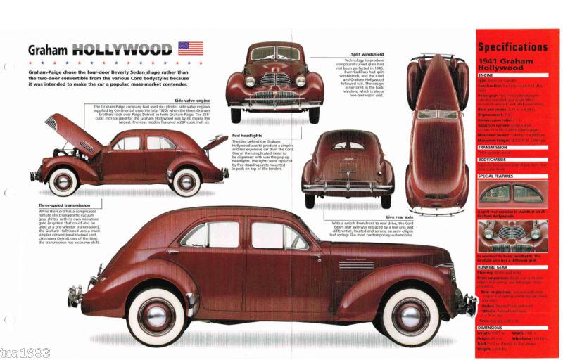 1940 / 1941 graham hollywood imp brochure,   cord