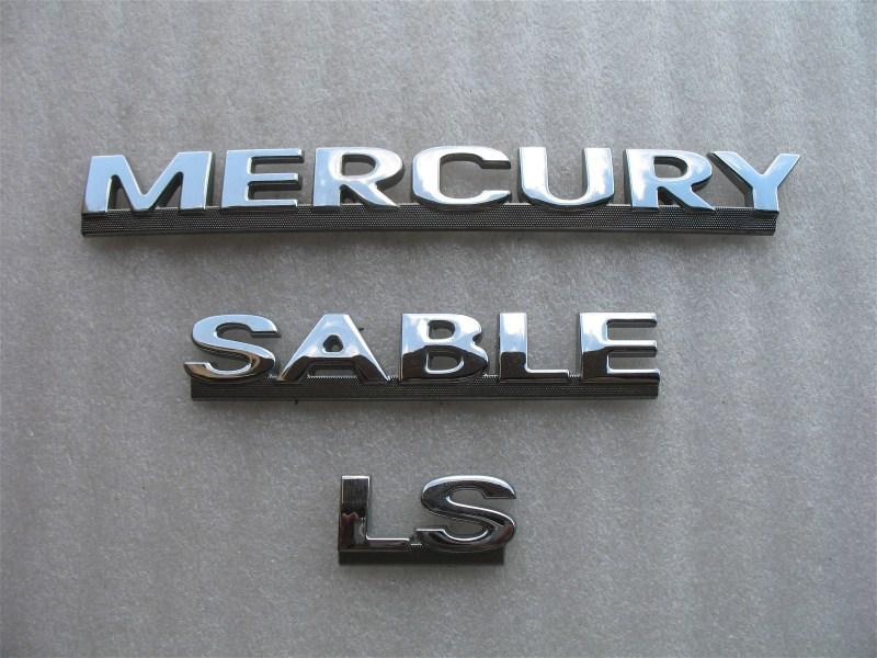 2002 mercury sable ls wagon rear trunk emblem logo decal set 00 01 02 03 04 05