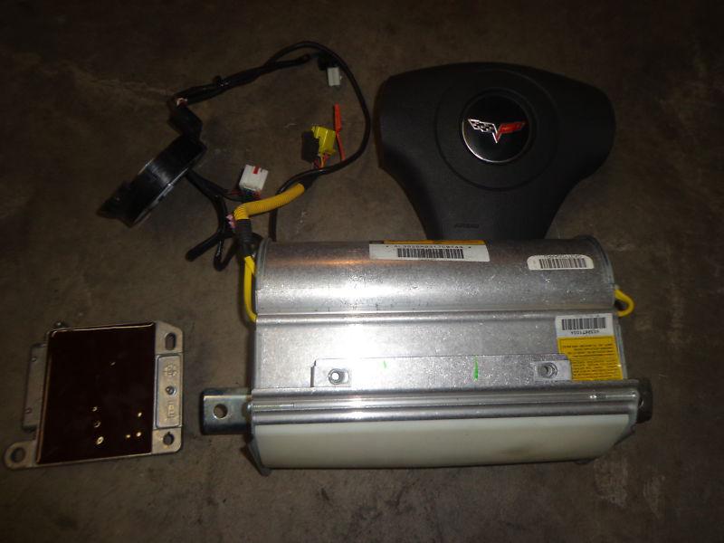 06-13 corvette c6 driver & passenger airbag clock spring & module kit 31k oem