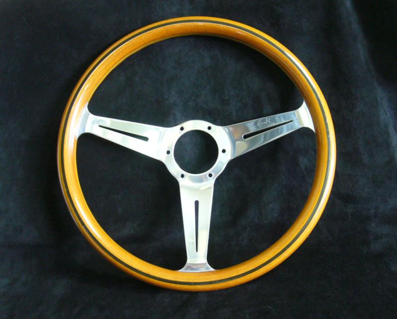 Nardi classic wood steering wheel polished spoke 36cm (14.1inch) diameter wheel, US $101.00, image 3