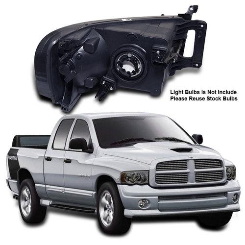 SMOKED 02-05 DODGE RAM HEADLIGHTS AMBER EURO HEAD LIGHTS PAIR LAMP SMOKE SET, US $45.99, image 3