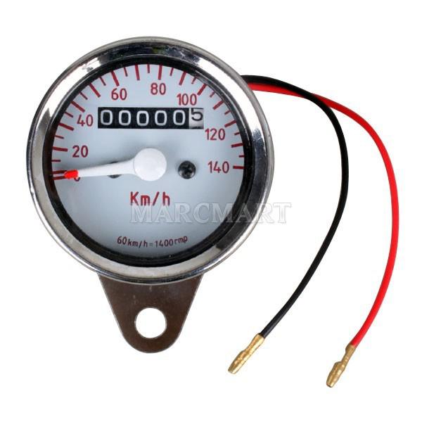 Universal motorcycle single odometer speed miles speedometer gauge night light