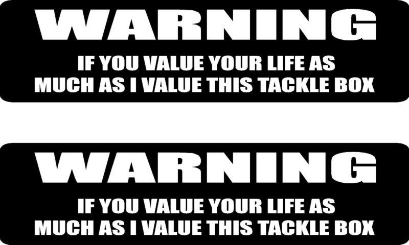 Warning if you value your life .... 2 funny vinyl bumper stickers (#at1071)