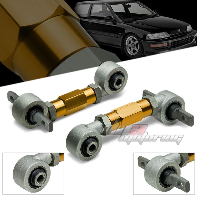88-00 civic eg ek ej/integra dc/crx gold rear camber control suspension arm kit