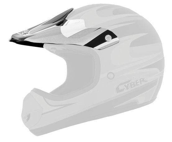 Cyber replacement visor for ux-10 rush helmet black white silver one size