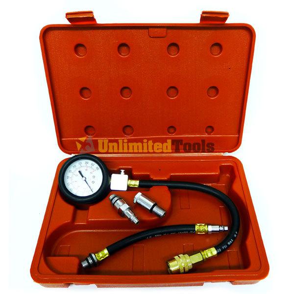 Engine compression tester 5pc turner kit automotive gasoline engines checker