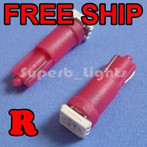 5x t5 74 70 37 red 3 chips smd wedge led car bulb light