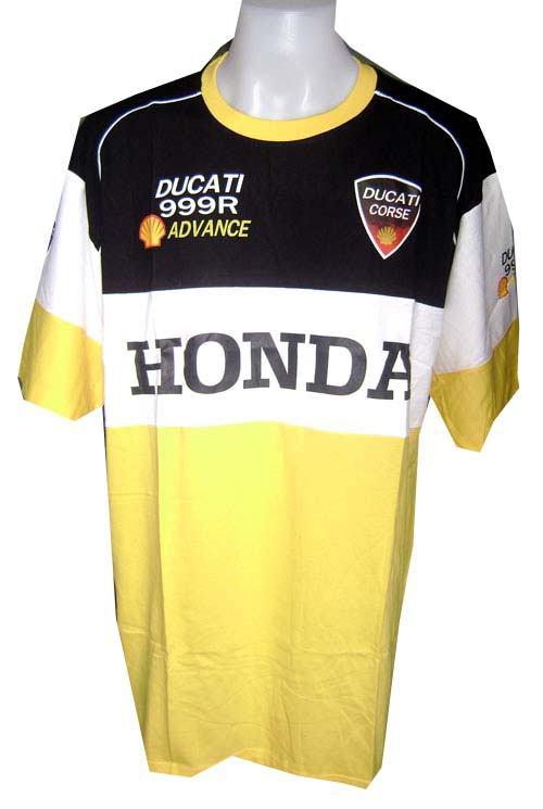 New honda sport motorcycle sport racing team motor rac yellow t-shirt men sz xxl