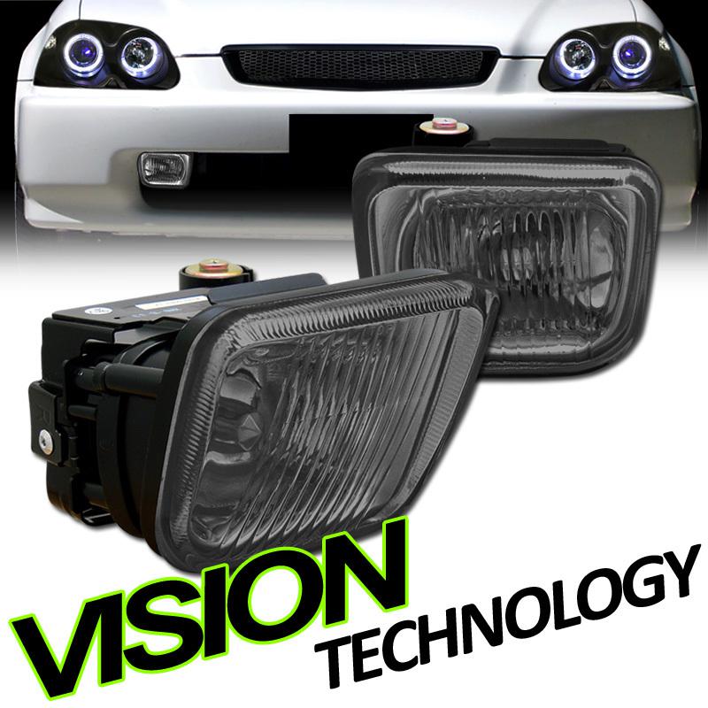 Find 9698 Honda Civic EK/EJ JDM Smoked Lens Factory Fog Lights+Switch