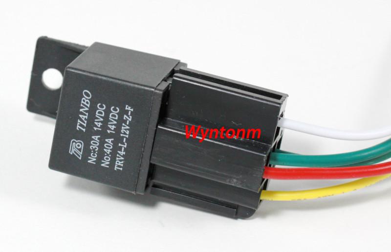 12v dc relay spdt 30/40 amp w/ 5 pin socket  & wire turbo timer fuel pump