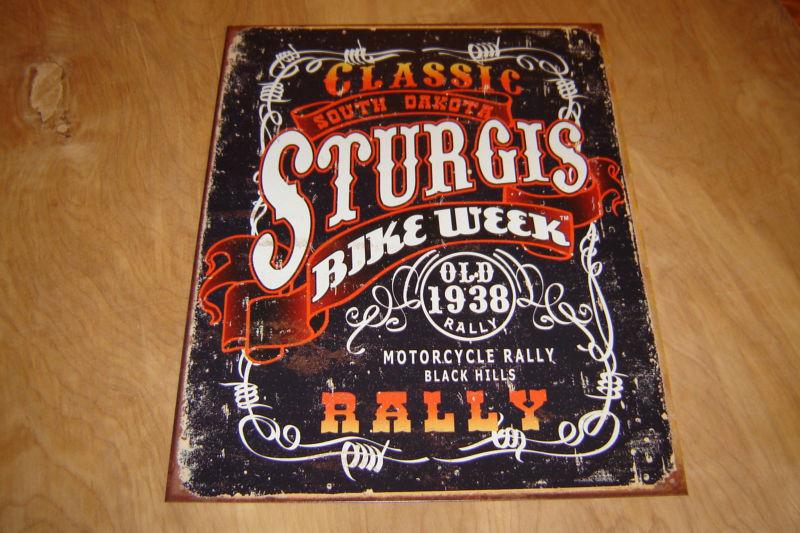 Sturgis metal sign bike week motorcycle rally harley davidson indian 