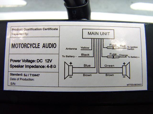 Radio Stereo Amplifier FM for Motorcycle Cruiser Biker Chopper Cafe Racer Harley, US $19.95, image 9