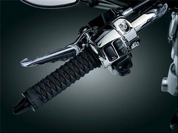 Kuryakyn braided grips for electronic throttles black harley flht 2008-2012