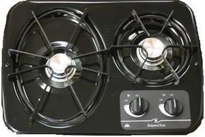 Atwood dv20-b 56493 black 2 burner drop-in cooktop rv