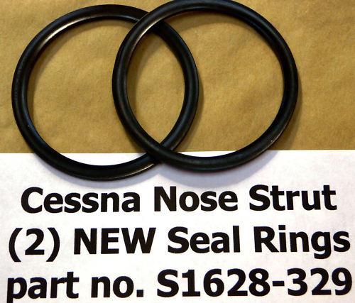 (2) new cessna nose strut seal rings pn s1628-329 