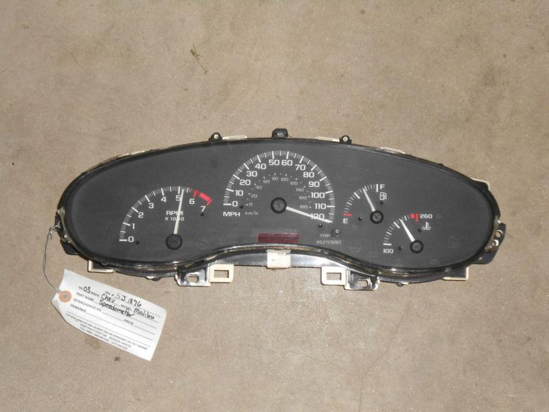 5j1376 01 02 03 malibu speedometer cluster mph