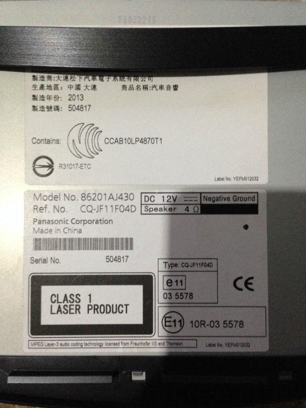 2013 subaru outback radio cd, US $100.00, image 3