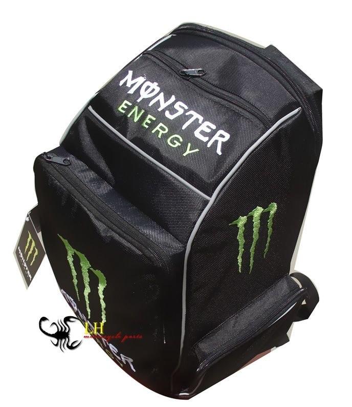 Monster energy back pack racing helmet bag riding lap top bag moto organizer   