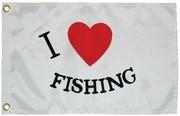 Taylormade flag i love fishing 12" x 18" 3718