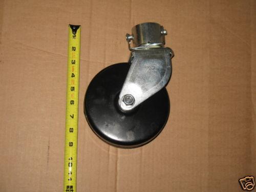 One new steel trailer jack caster wheel
