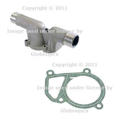 Bmw e30 e36 thermostat housing with gasket genuine + 1 year warranty