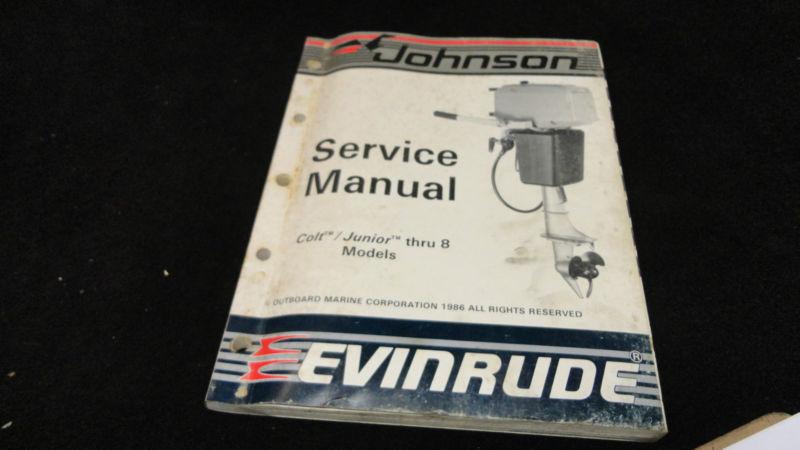 #507614  1987 johnson colt/junior/thru 8  models service manual outboard engine 