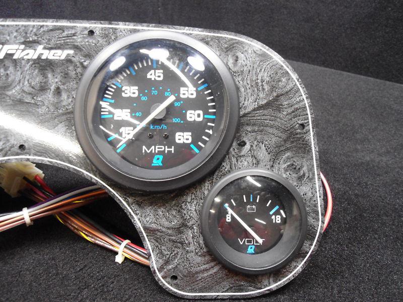 FISHER SPEEDOMETER, TACHOMETER, FUEL & VOLT GAUGE CLUSTER BOAT INSTRUMENTS # 1, US $135.47, image 3